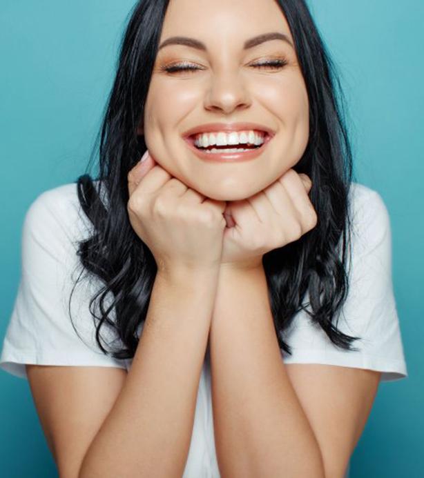 Lady smiles radiantly